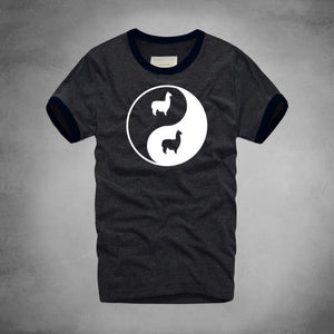 Llama Bagua Print Tshirts Eight Trigram Yin Yang Minions T-shirts Funny Rock Pajama Sexy Board Men Alpaca Drama Tee Shirt