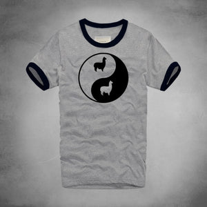 Llama Bagua Print Tshirts Eight Trigram Yin Yang Minions T-shirts Funny Rock Pajama Sexy Board Men Alpaca Drama Tee Shirt