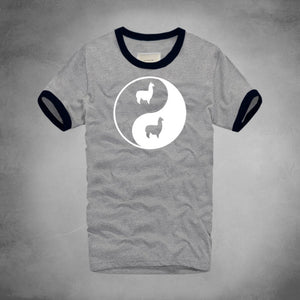 Llama Bagua Print Tshirts Eight Trigram Yin Yang Minions T-shirts Funny Rock Pajama Sexy Board Men Alpaca Drama Tee Shirt