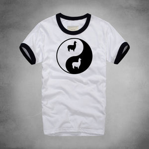 Llama Bagua Print Tshirts Eight Trigram Yin Yang Minions T-shirts Funny Rock Pajama Sexy Board Men Alpaca Drama Tee Shirt