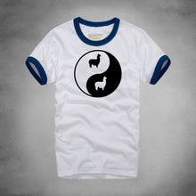 Load image into Gallery viewer, Llama Bagua Print Tshirts Eight Trigram Yin Yang Minions T-shirts Funny Rock Pajama Sexy Board Men Alpaca Drama Tee Shirt