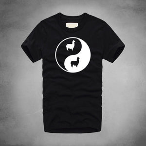 Llama Bagua Print Tshirts Eight Trigram Yin Yang Minions T-shirts Funny Rock Pajama Sexy Board Men Alpaca Drama Tee Shirt