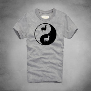 Llama Bagua Print Tshirts Eight Trigram Yin Yang Minions T-shirts Funny Rock Pajama Sexy Board Men Alpaca Drama Tee Shirt