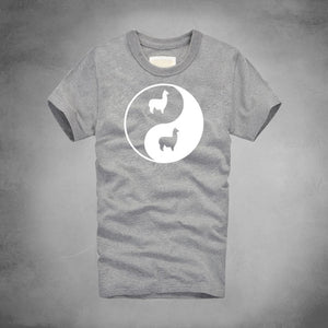Llama Bagua Print Tshirts Eight Trigram Yin Yang Minions T-shirts Funny Rock Pajama Sexy Board Men Alpaca Drama Tee Shirt