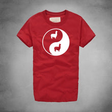Load image into Gallery viewer, Llama Bagua Print Tshirts Eight Trigram Yin Yang Minions T-shirts Funny Rock Pajama Sexy Board Men Alpaca Drama Tee Shirt