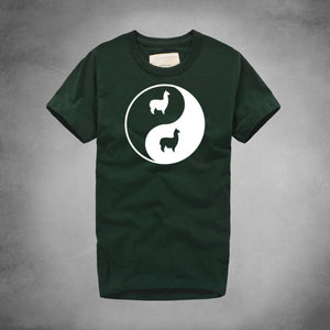 Llama Bagua Print Tshirts Eight Trigram Yin Yang Minions T-shirts Funny Rock Pajama Sexy Board Men Alpaca Drama Tee Shirt