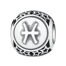 Load image into Gallery viewer, Sterling Silver Star Sign Zodiac Beads Charms for bracelets