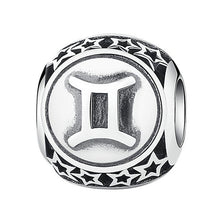 Load image into Gallery viewer, Sterling Silver Star Sign Zodiac Beads Charms for bracelets
