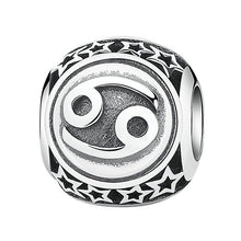 Load image into Gallery viewer, Sterling Silver Star Sign Zodiac Beads Charms for bracelets