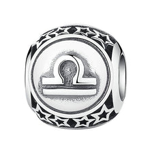 Load image into Gallery viewer, Sterling Silver Star Sign Zodiac Beads Charms for bracelets