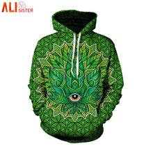 Load image into Gallery viewer, Third-Eye Weed Print Hoodie