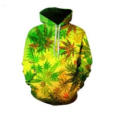 Load image into Gallery viewer, Weed Leaf Print 3D Hoodie
