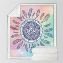 Load image into Gallery viewer, Dreamcatcher Mandala Boho Sherpa Fleece Velvet Plush