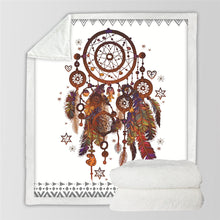 Load image into Gallery viewer, Velvet Plush Watercolor Sherpa Dreamcatcher