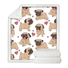 Load image into Gallery viewer, Pug Sherpa Blanket