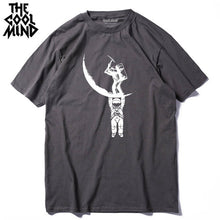 Load image into Gallery viewer, COOLMIND MO0112A 100% cotton casual short sleeve moon designs men T shirt casual o-neck men tshirt cool summer t-shirt male tees