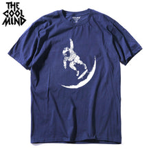 Load image into Gallery viewer, COOLMIND MO0112A 100% cotton casual short sleeve moon designs men T shirt casual o-neck men tshirt cool summer t-shirt male tees