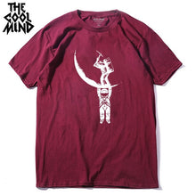 Load image into Gallery viewer, COOLMIND MO0112A 100% cotton casual short sleeve moon designs men T shirt casual o-neck men tshirt cool summer t-shirt male tees