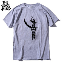 Load image into Gallery viewer, COOLMIND MO0112A 100% cotton casual short sleeve moon designs men T shirt casual o-neck men tshirt cool summer t-shirt male tees