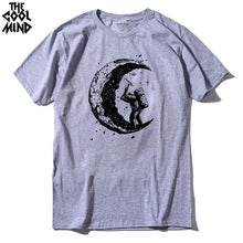 Load image into Gallery viewer, COOLMIND MO0112A 100% cotton casual short sleeve moon designs men T shirt casual o-neck men tshirt cool summer t-shirt male tees