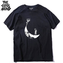Load image into Gallery viewer, COOLMIND MO0112A 100% cotton casual short sleeve moon designs men T shirt casual o-neck men tshirt cool summer t-shirt male tees