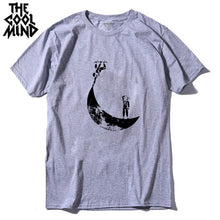 Load image into Gallery viewer, COOLMIND MO0112A 100% cotton casual short sleeve moon designs men T shirt casual o-neck men tshirt cool summer t-shirt male tees