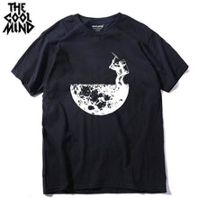 Load image into Gallery viewer, COOLMIND MO0112A 100% cotton casual short sleeve moon designs men T shirt casual o-neck men tshirt cool summer t-shirt male tees