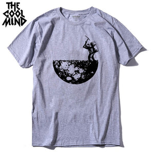 COOLMIND MO0112A 100% cotton casual short sleeve moon designs men T shirt casual o-neck men tshirt cool summer t-shirt male tees