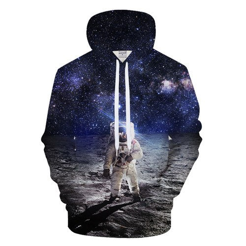 Casual Hoodies 3D Galaxy Hoody Print Sweatshirt 6XL Brand Tracksuit Autumn Coat Streatwear Jacket Moon 2018 Drop ship ZOOTOPBEAR