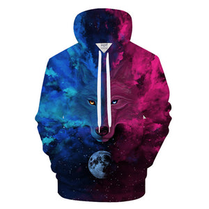 Casual Hoodies 3D Galaxy Hoody Print Sweatshirt 6XL Brand Tracksuit Autumn Coat Streatwear Jacket Moon 2018 Drop ship ZOOTOPBEAR