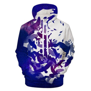 Casual Hoodies 3D Galaxy Hoody Print Sweatshirt 6XL Brand Tracksuit Autumn Coat Streatwear Jacket Moon 2018 Drop ship ZOOTOPBEAR