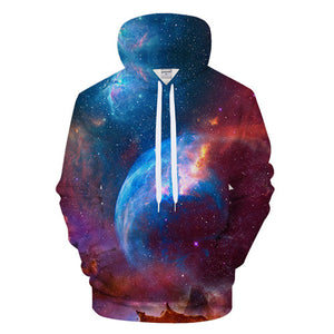 Casual Hoodies 3D Galaxy Hoody Print Sweatshirt 6XL Brand Tracksuit Autumn Coat Streatwear Jacket Moon 2018 Drop ship ZOOTOPBEAR