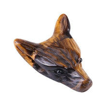 Load image into Gallery viewer, 1pc Wolf Head Natural Carved Stone