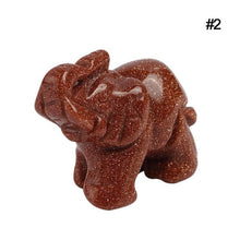 Load image into Gallery viewer, Elephant Figurines Carved Natural Stone Yellow Jade Mini Elephant Gemstone Chakra Healing