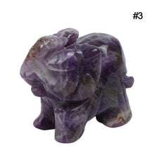 Load image into Gallery viewer, Elephant Figurines Carved Natural Stone Yellow Jade Mini Elephant Gemstone Chakra Healing