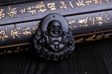 Load image into Gallery viewer, Black Onyx Buddha pendants