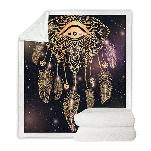 Dreamcatcher Galaxy Bohemian Sherpa Fleece