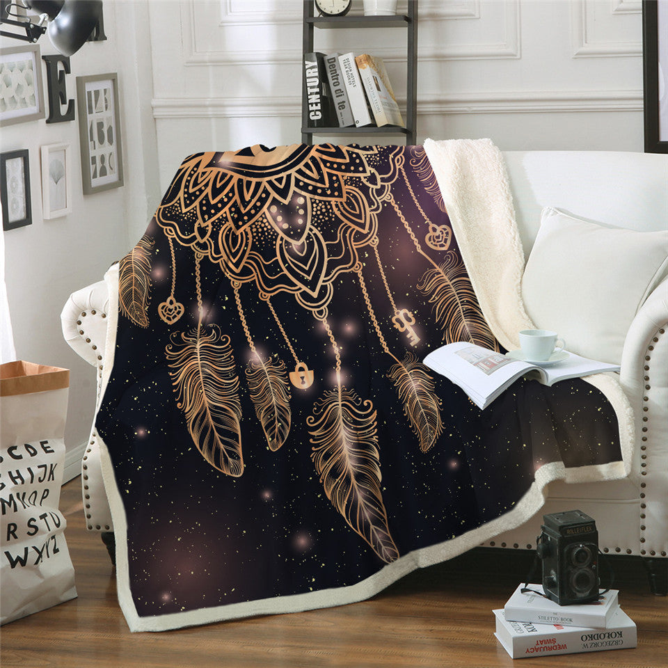 Dreamcatcher Galaxy Bohemian Sherpa Fleece