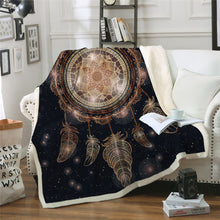 Load image into Gallery viewer, Dreamcatcher Galaxy Bohemian Sherpa Fleece