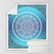Load image into Gallery viewer, Paisley Mandala Sherpa Fleece Velvet Plush Blanket