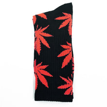 Load image into Gallery viewer, Cotton Marijuana Leaf long Crew Sock