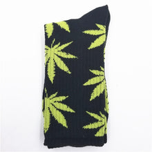 Load image into Gallery viewer, Cotton Marijuana Leaf long Crew Sock