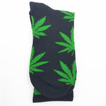 Load image into Gallery viewer, Cotton Marijuana Leaf long Crew Sock