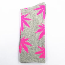 Load image into Gallery viewer, Cotton Marijuana Leaf long Crew Sock