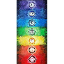 Load image into Gallery viewer, Bohemia India Mandala Blanket 7 Chakra Rainbow Stripes Tapestry Beach Throw Towel Yoga Mat