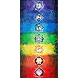 Bohemia India Mandala Blanket 7 Chakra Rainbow Stripes Tapestry Beach Throw Towel Yoga Mat