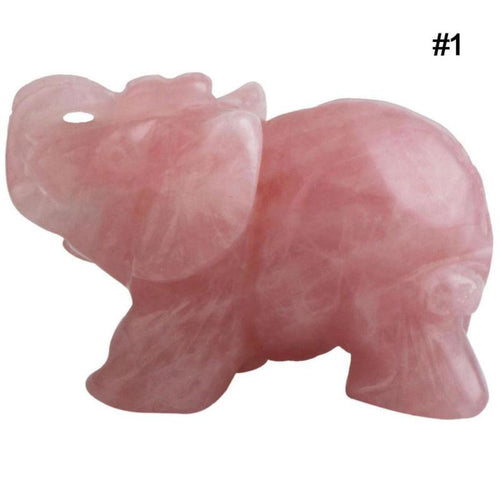 Carved Crystal Elephant Pocket Jade Stone