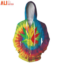 Load image into Gallery viewer, Weed Leaf Zipper Hoodies Men/Women