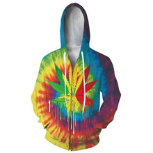 Load image into Gallery viewer, Weed Leaf Zipper Hoodies Men/Women