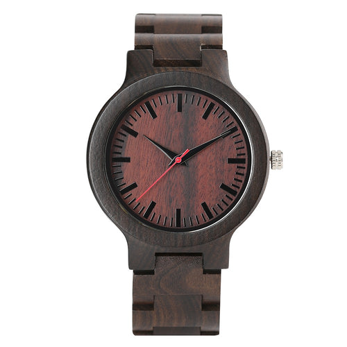 Men's Quartz Bamboo Wristwatch
